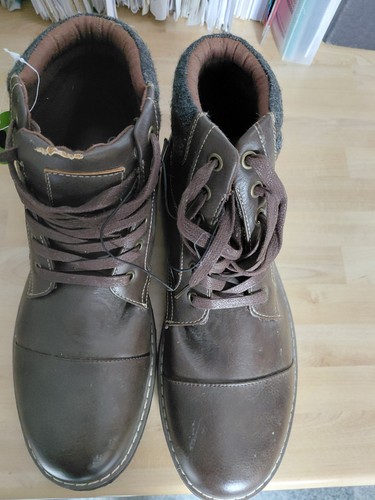 Shoes high ankle brown made - high,