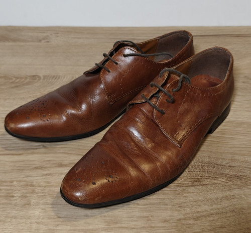 Red herring mens tan leather - red,